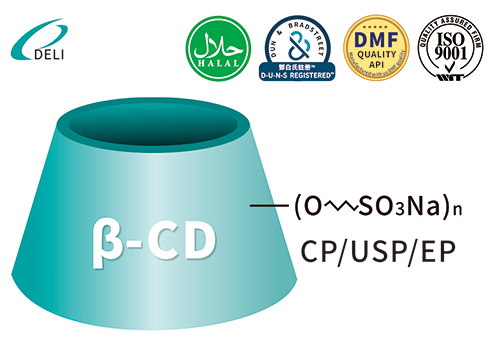 Betadex sulfobutil eter natrij CAS 182410-00-0 SBECD